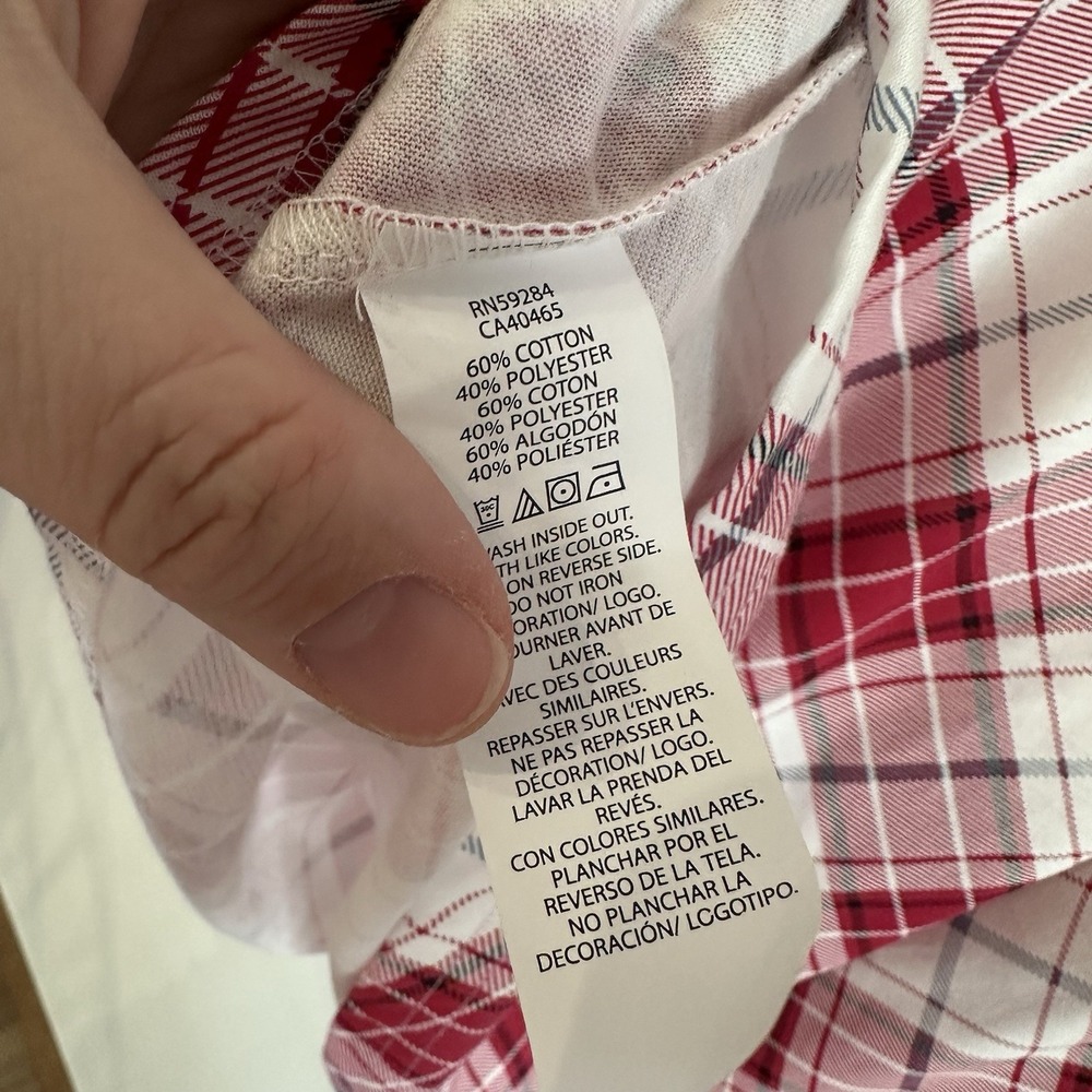New Girls Red White Plaid Fit Flare Dress XL 14 Children's Place Christmas - Picture 5 of 8